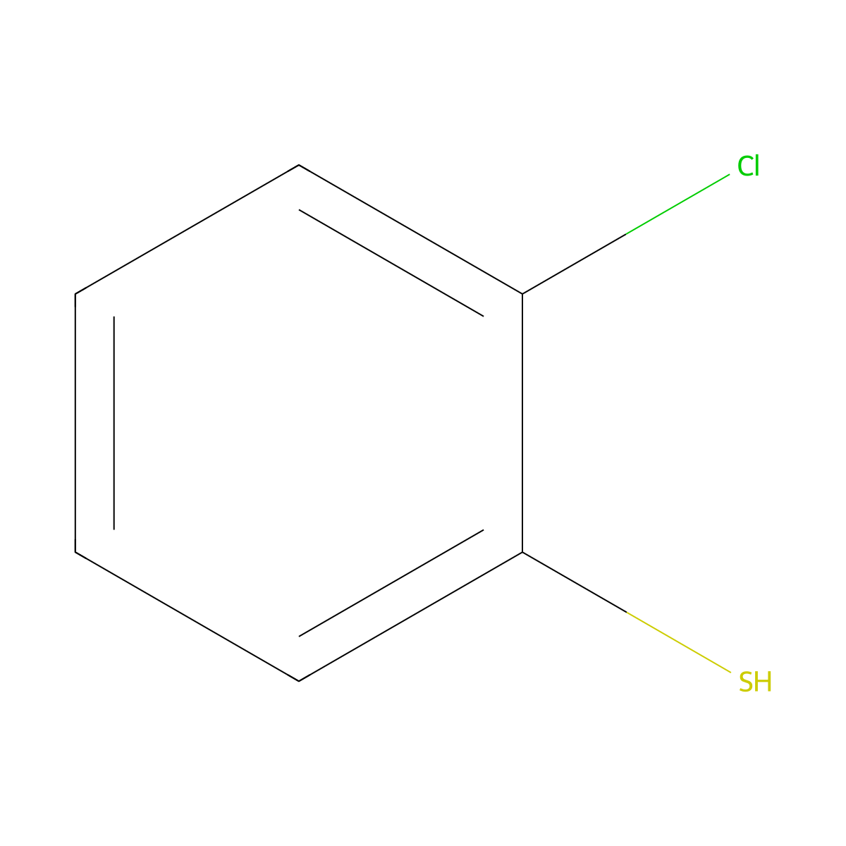 o-Chlorothiophenol molecular structure, CAS 6320-03-2