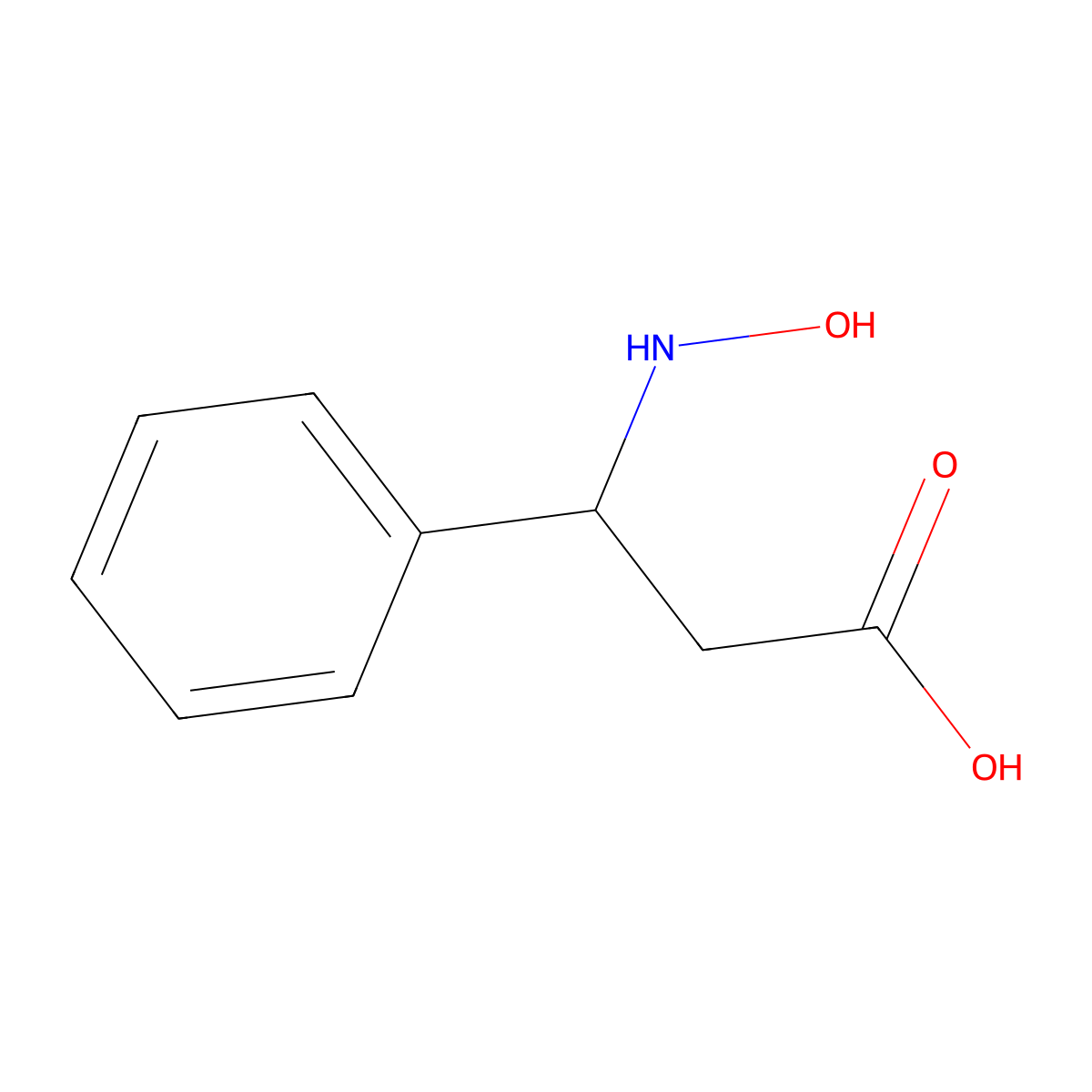 3-(Hydroxyamino)-3-phenylpropanoic acid molecular structure, CAS 6320-08-7