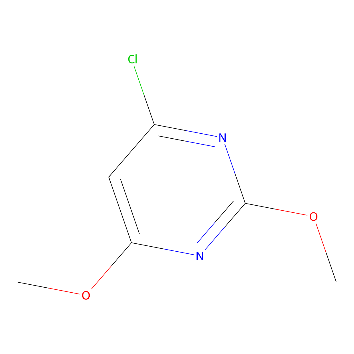 4-Chloro-2,6-dimethoxypyrimidine molecular structure, CAS 6320-15-6