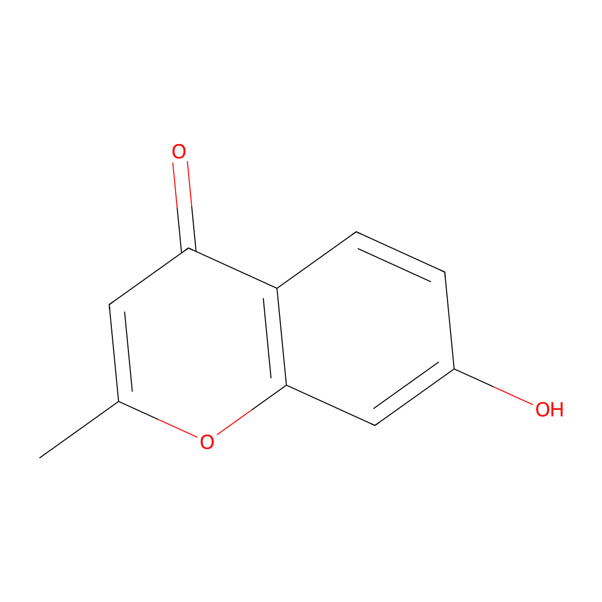 7-hydroxy-2-methyl-4H-1-benzopyran-4-one molecular structure, CAS 6320-42-9