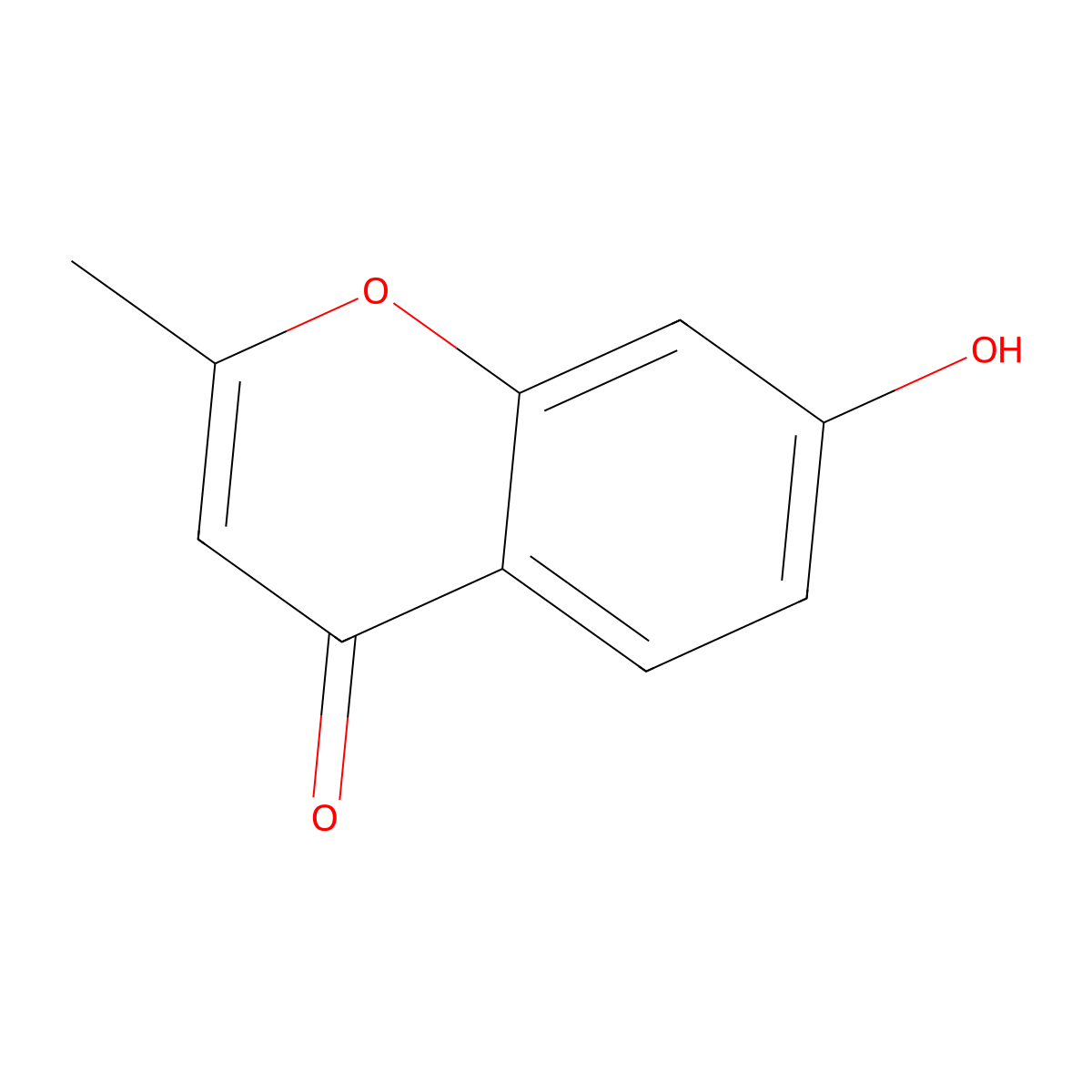 7-hydroxy-2-methyl-4H-1-benzopyran-4-one molecular structure, CAS 6320-42-9