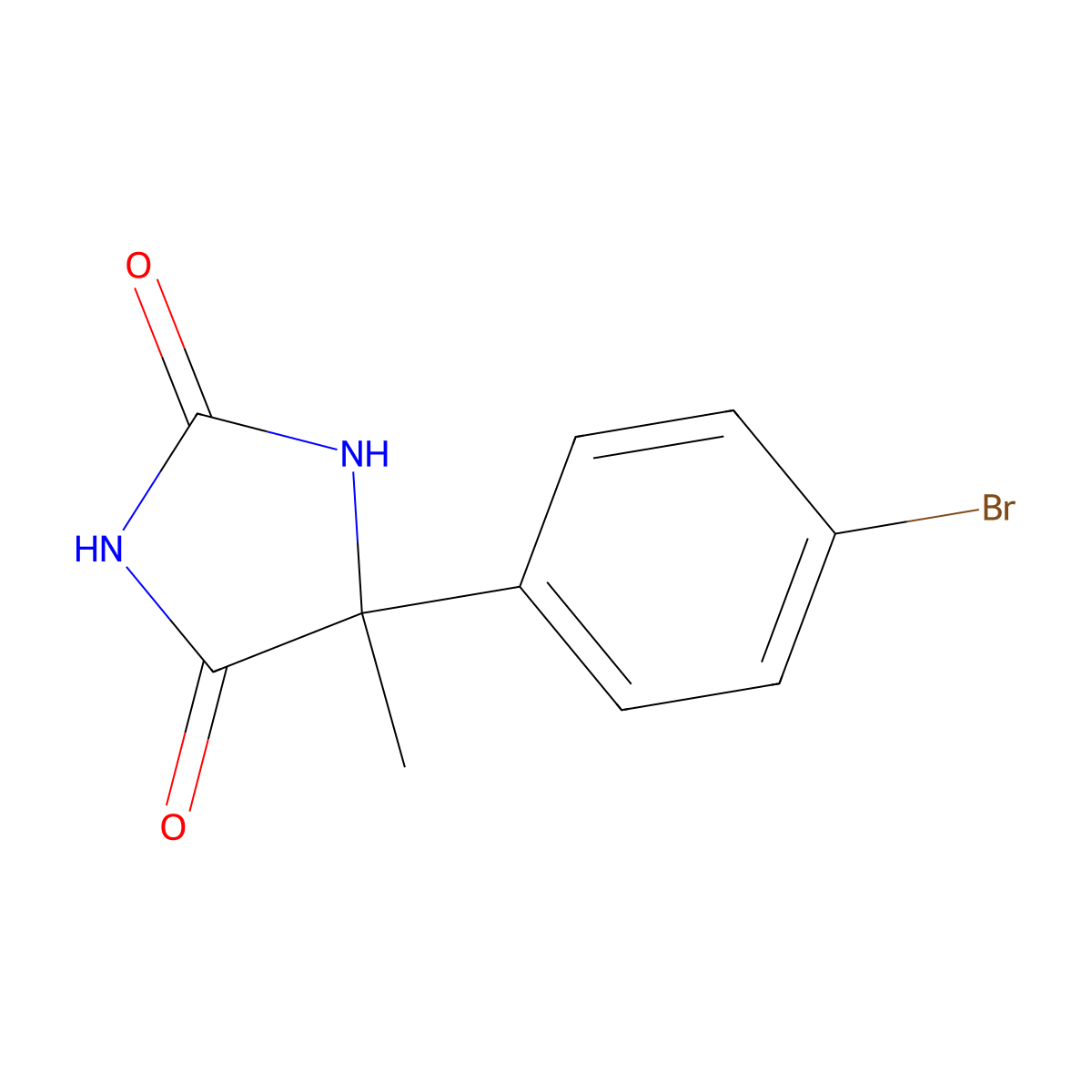 5-(4-Bromophenyl)-5-methylimidazolidine-2,4-dione molecular structure, CAS 6320-50-9