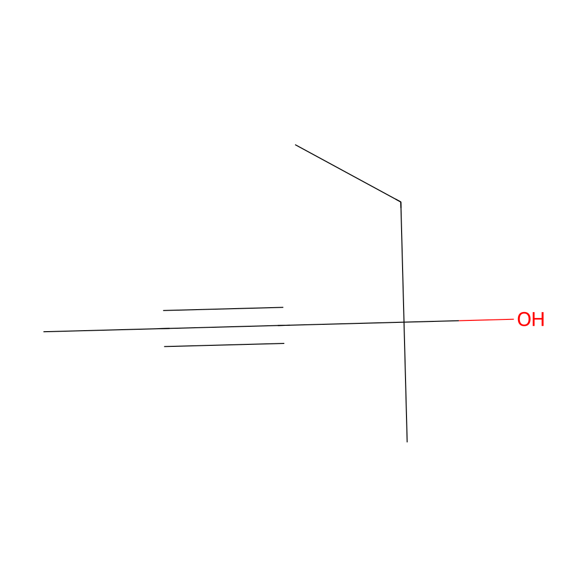 3-Methyl-4-hexyn-3-ol molecular structure, CAS 6320-68-9