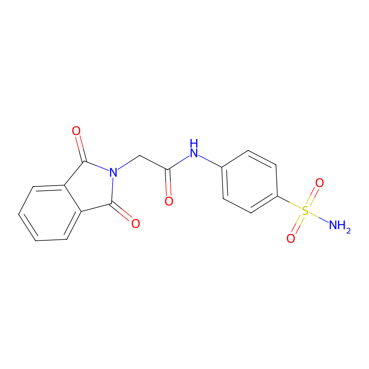 2-(1,3-dioxo-1,3-dihydro-2H-isoindol-2-yl)-N-(4-sulfamoylphenyl)acetamide molecular structure, CAS 63203-16-7