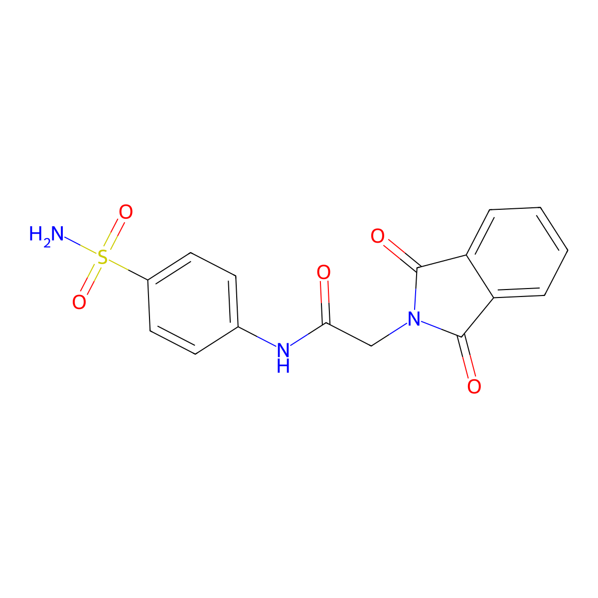 2-(1,3-dioxo-1,3-dihydro-2H-isoindol-2-yl)-N-(4-sulfamoylphenyl)acetamide molecular structure, CAS 63203-16-7