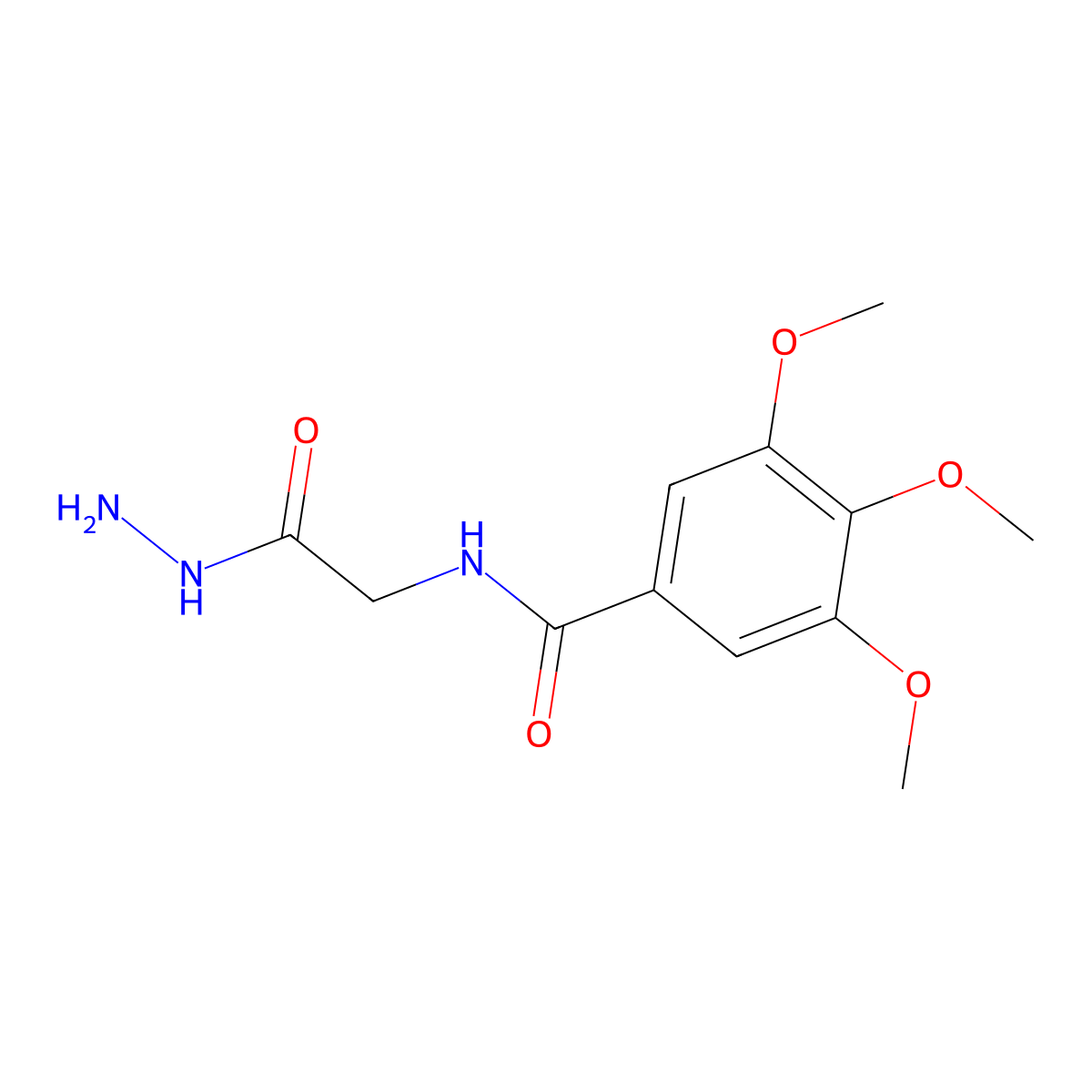 N-(2-hydrazinyl-2-oxoethyl)-3,4,5-trimethoxybenzamide molecular structure, CAS 63203-45-2