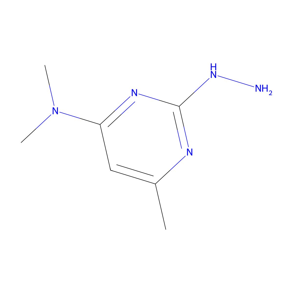 2-hydrazinyl-N,N,6-trimethylpyrimidin-4-amine molecular structure, CAS 63206-75-7