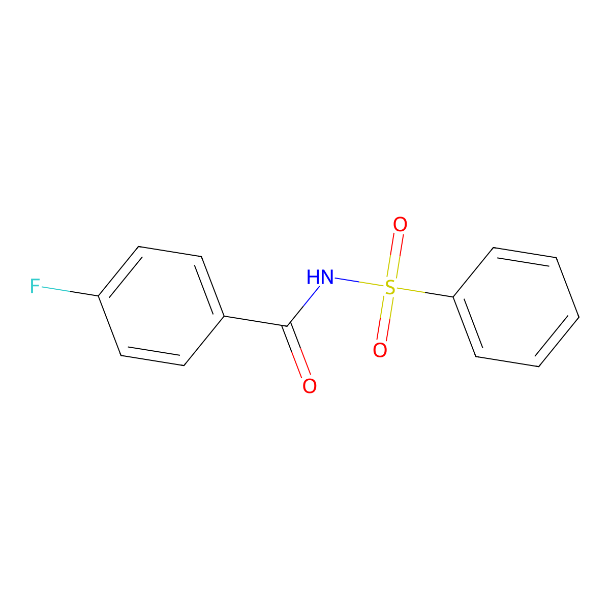N-(benzenesulfonyl)-4-fluorobenzamide molecular structure, CAS 63209-91-6