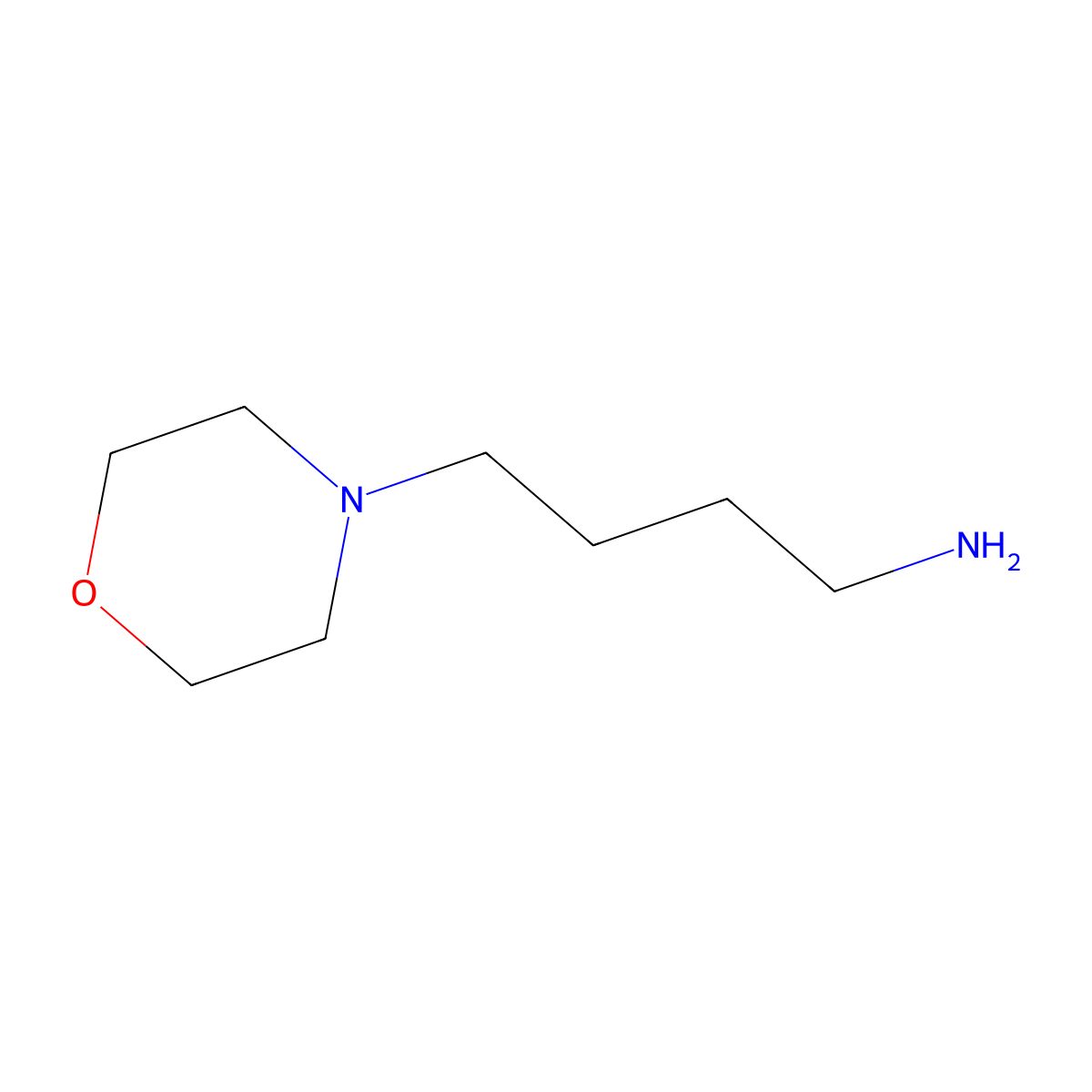 4-(Morpholin-4-yl)butan-1-amine molecular structure, CAS 6321-07-9