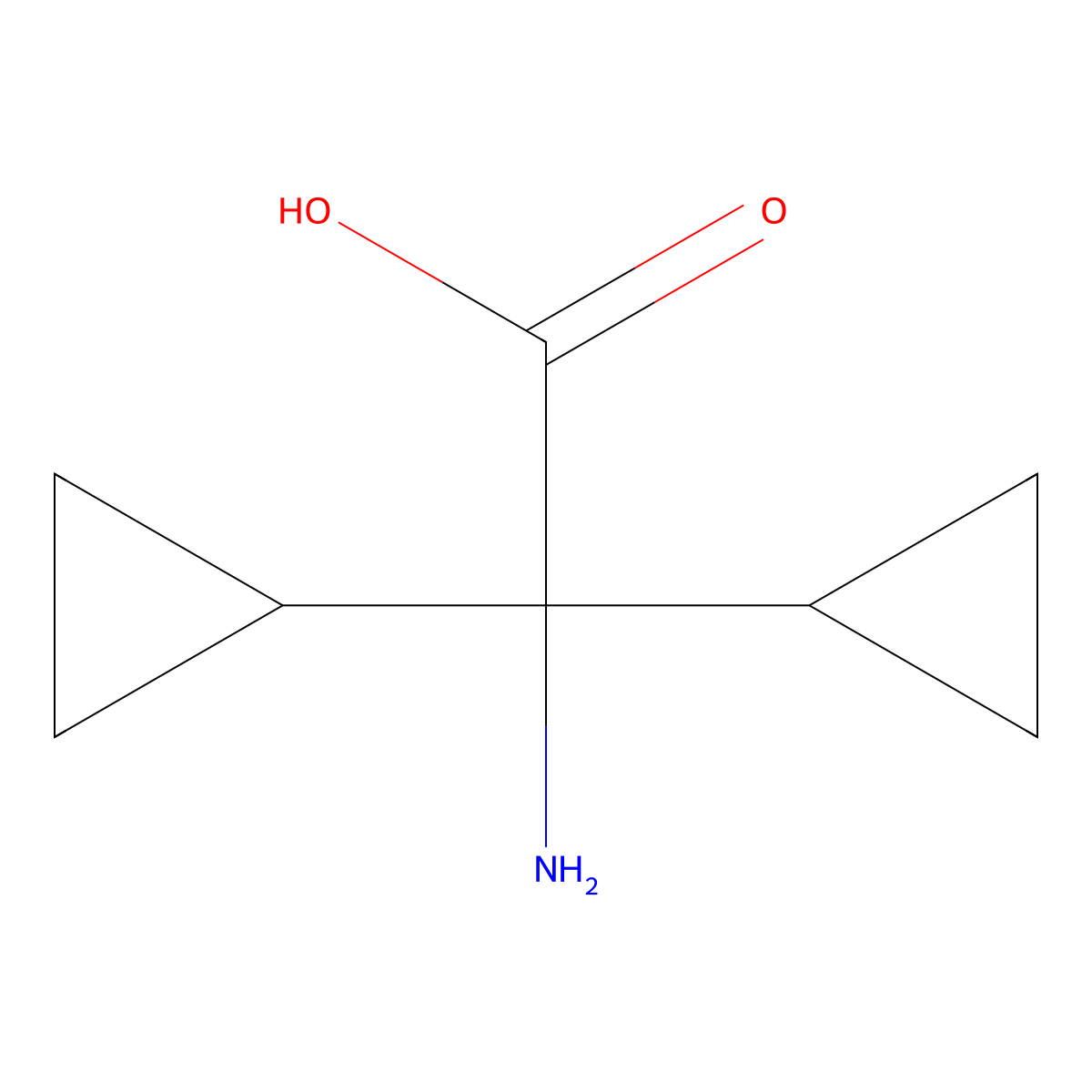 2-Amino-2,2-dicyclopropylacetic acid molecular structure, CAS 6321-21-7