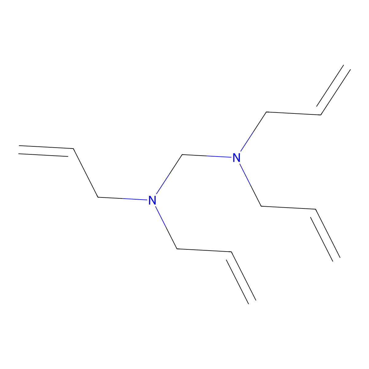Bis(diallylamino)methane molecular structure, CAS 6321-38-6
