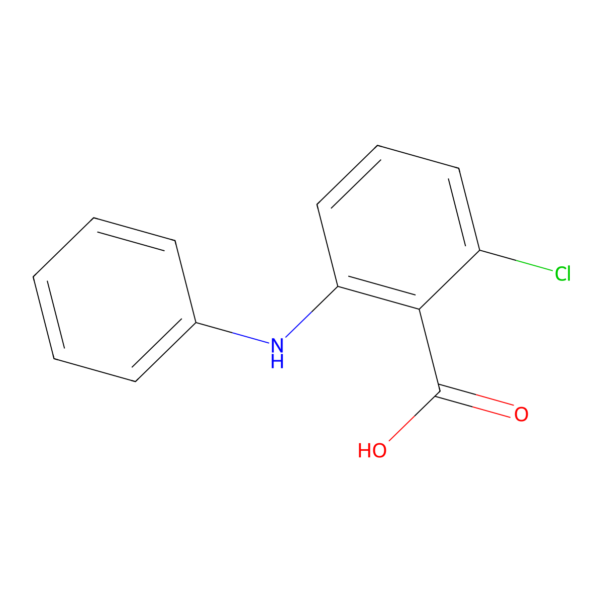 2-Anilino-6-chlorobenzoic acid molecular structure, CAS 6321-49-9