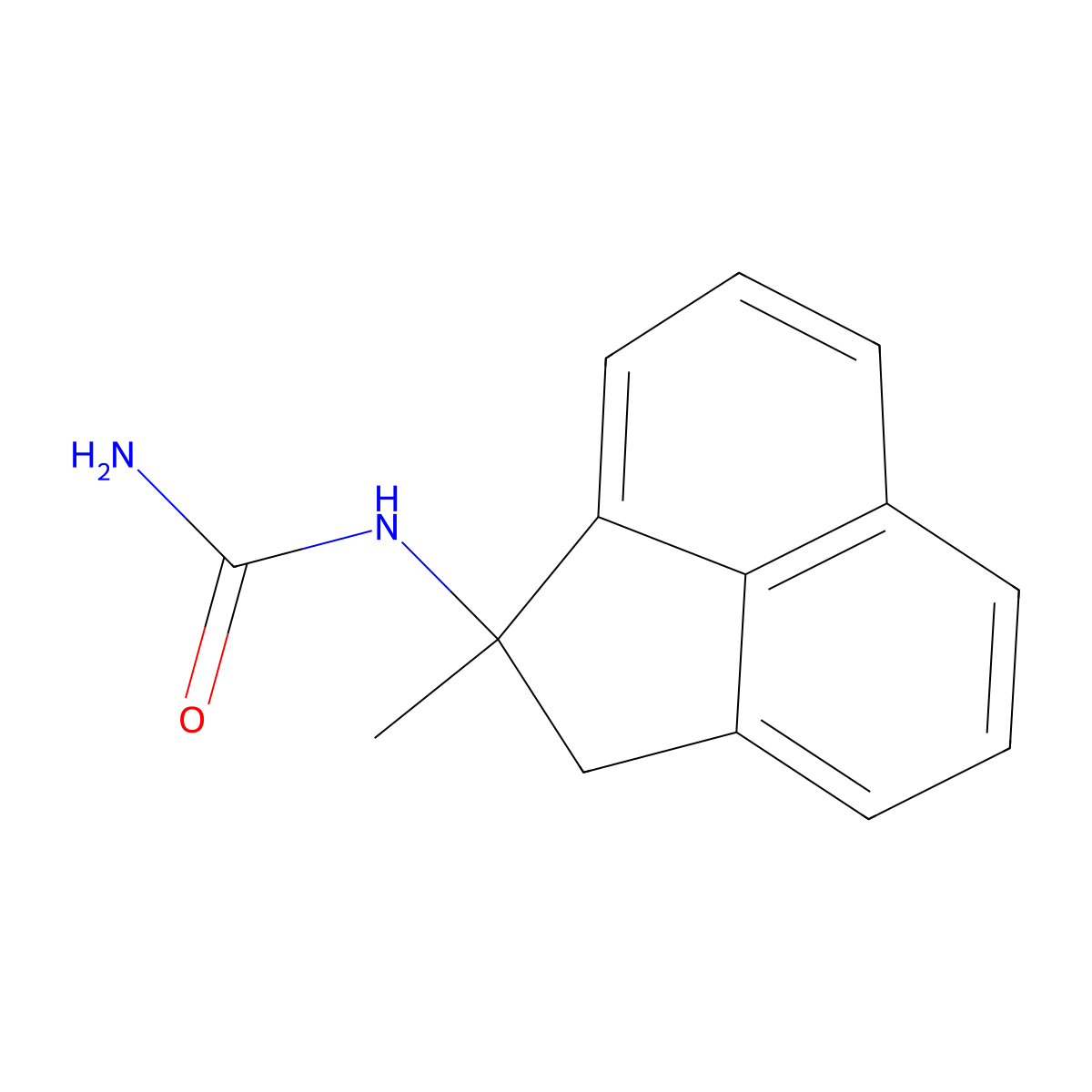1-(1-Methyl-1,2-dihydroacenaphthylen-1-yl)urea molecular structure, CAS 6321-51-3