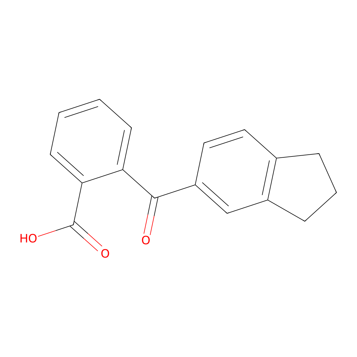 2-(2,3-dihydro-1H-indene-5-carbonyl)benzoic acid molecular structure, CAS 6321-58-0
