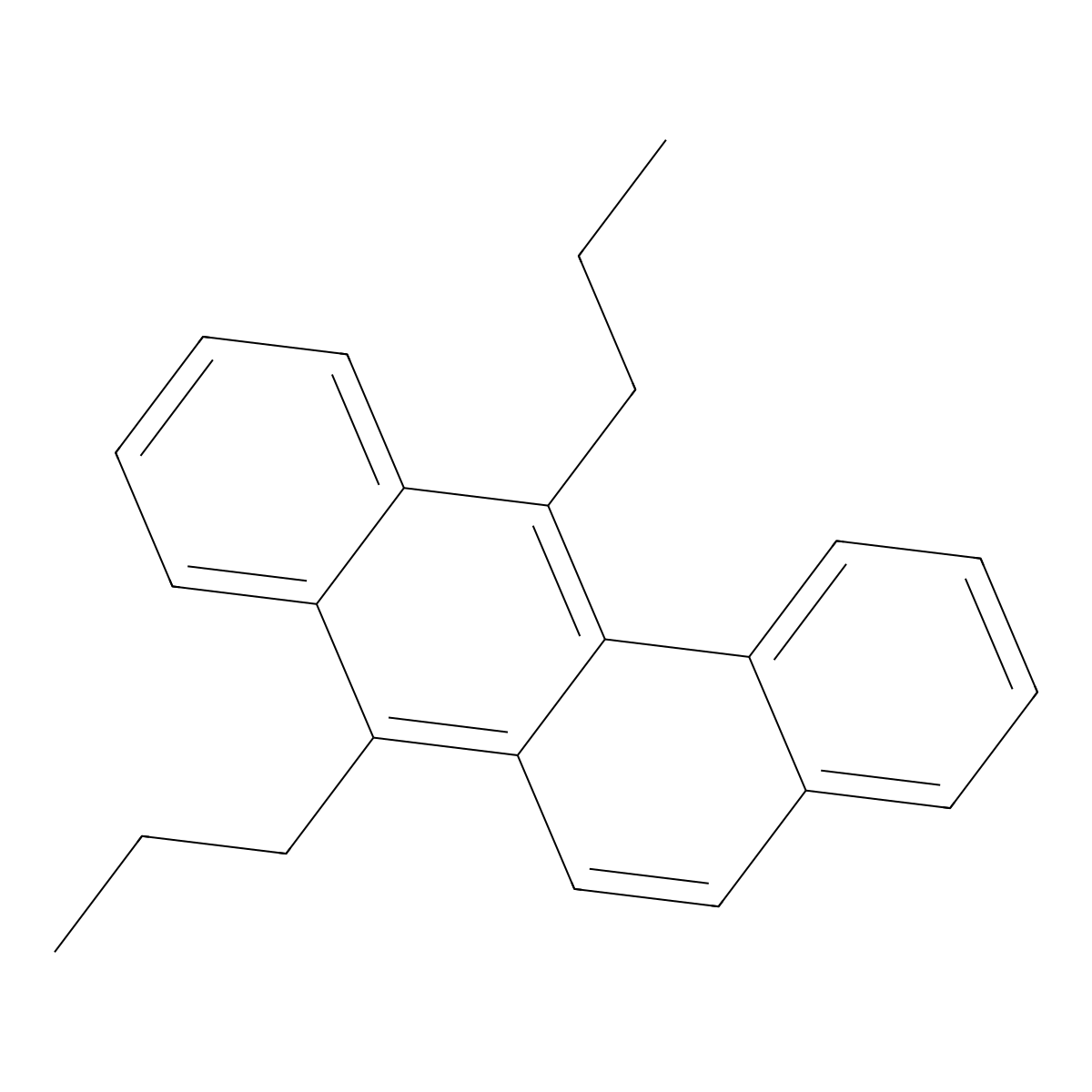 7,12-Dipropylbenzo[a]anthracene molecular structure, CAS 6321-75-1
