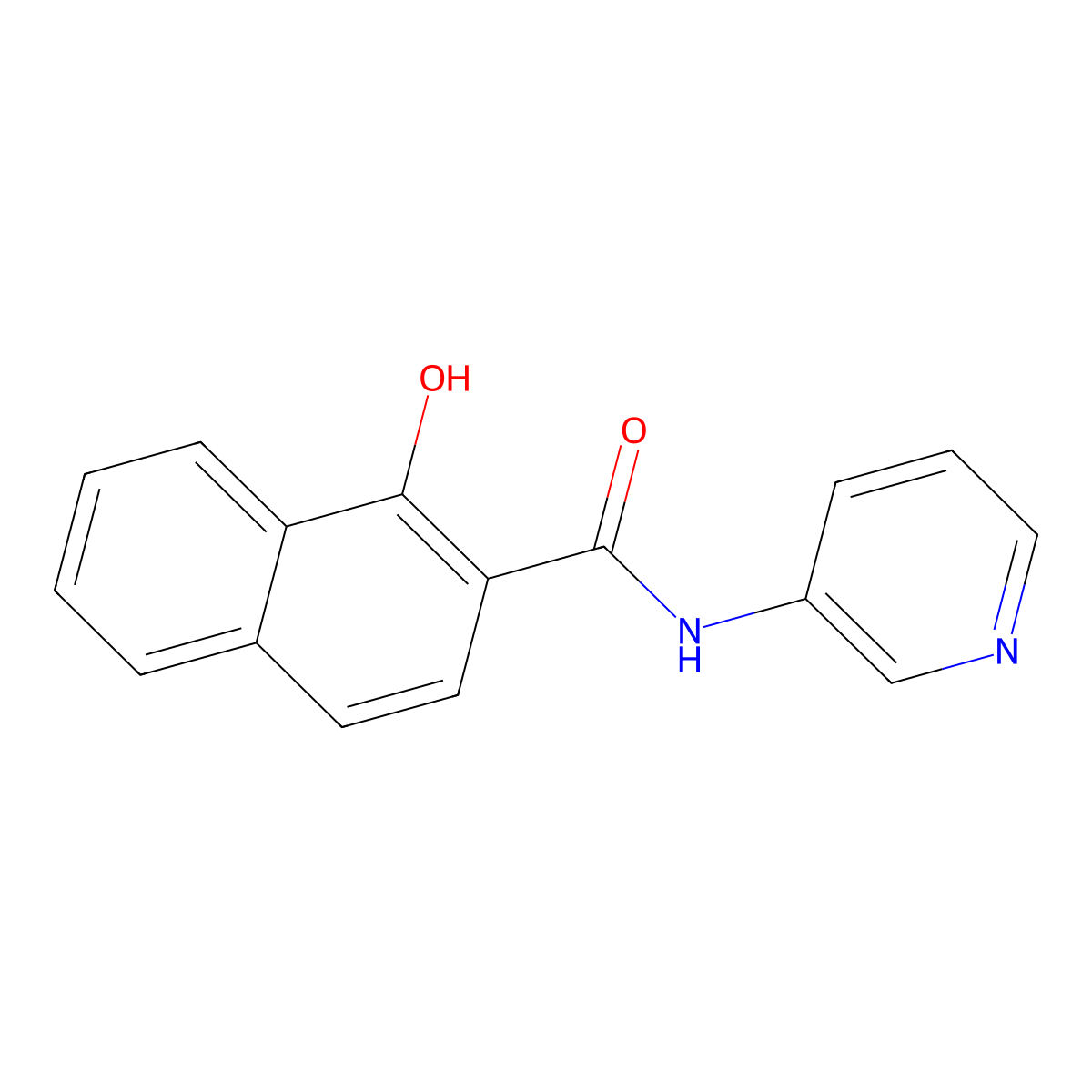 1-hydroxy-N-pyridin-3-yl-2-naphthamide molecular structure, CAS 63210-47-9