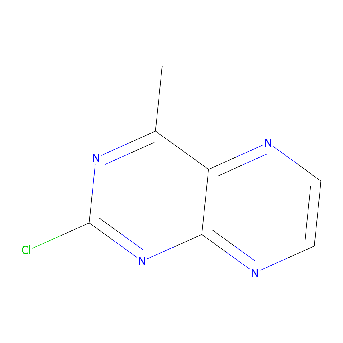 2-Chloro-4-methylpteridine molecular structure, CAS 63211-84-7