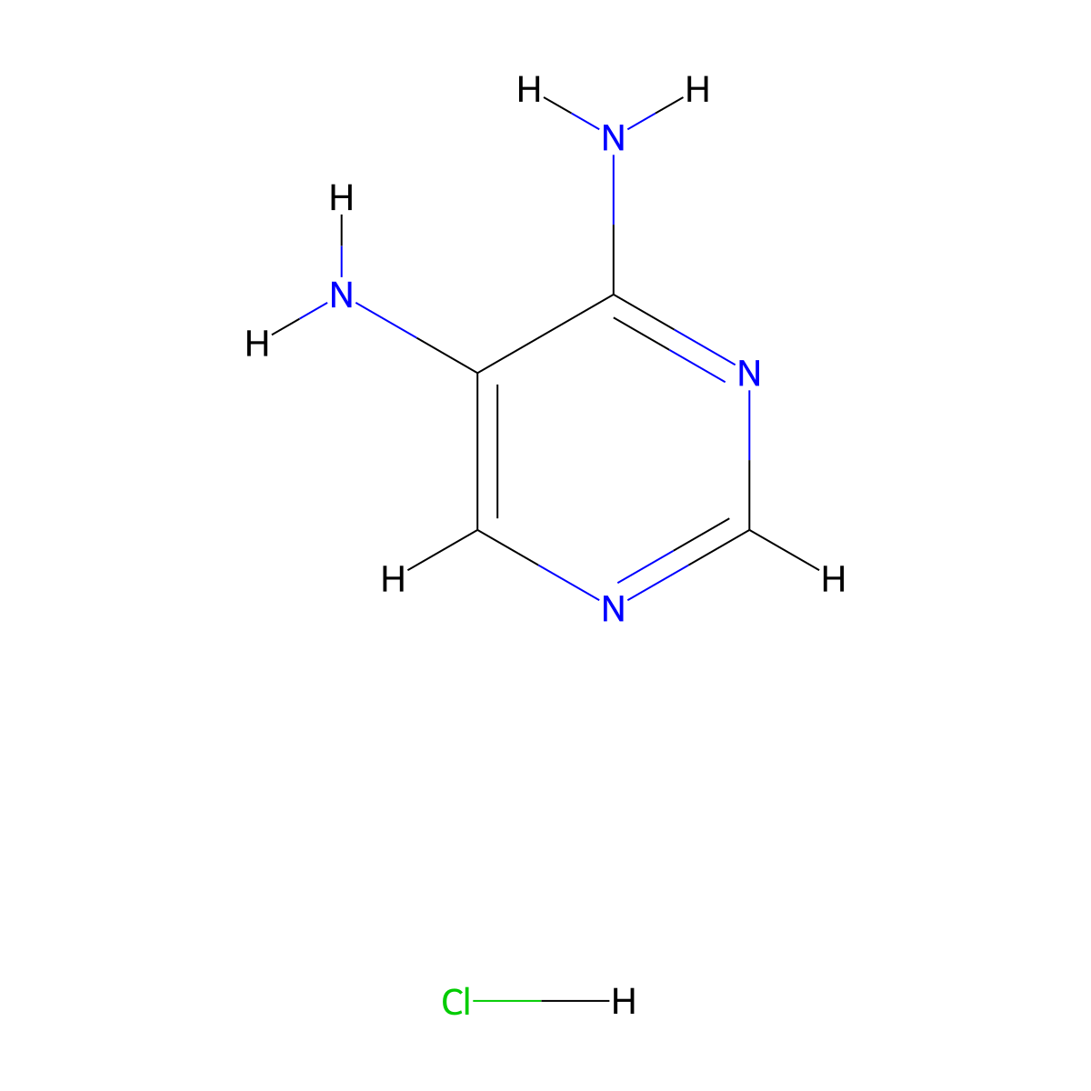 Pyrimidine-4,5-diamine--hydrogen chloride (1/1) molecular structure, CAS 63211-97-2
