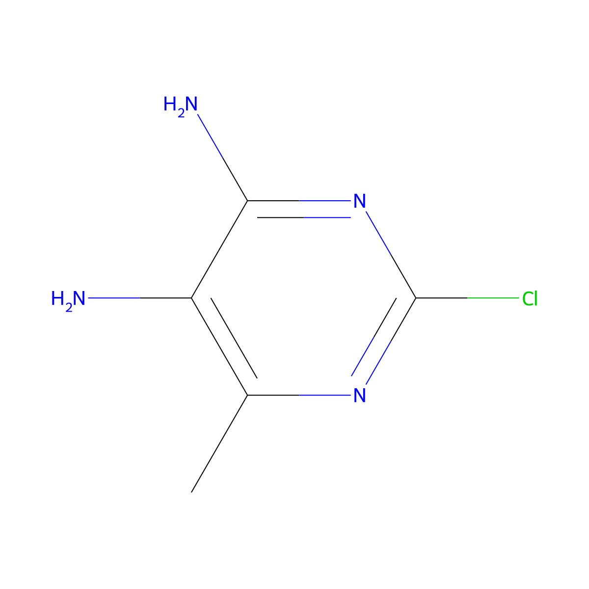 2-Chloro-4,5-diamino-6-methylpyrimidine molecular structure, CAS 63211-98-3