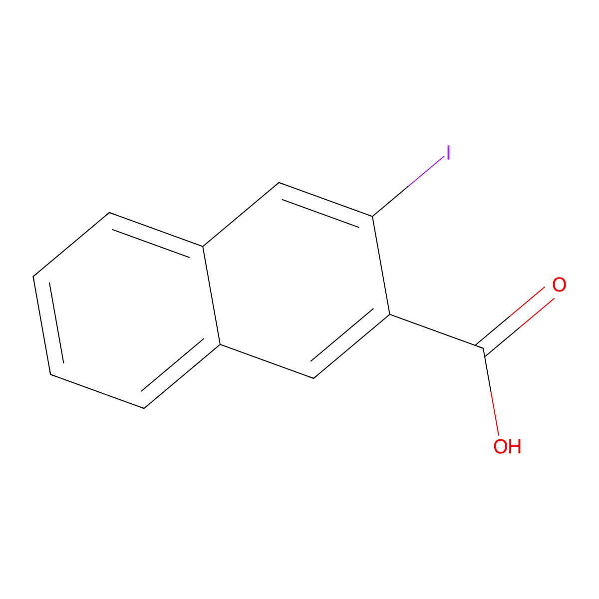 3-Iodo-2-naphthoic acid molecular structure, CAS 63212-42-0