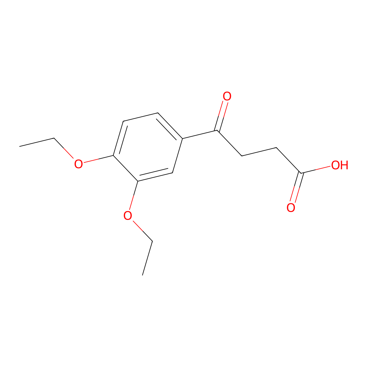 4-(3,4-Diethoxy-phenyl)-4-oxo-butyric acid molecular structure, CAS 63213-42-3