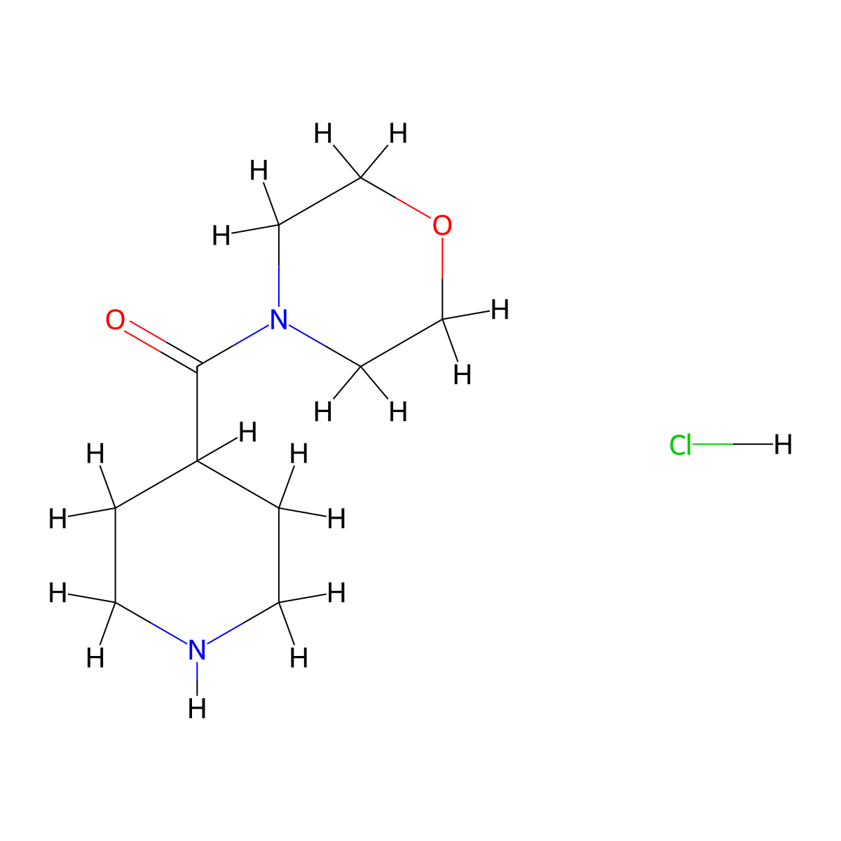 4-(Piperidine-4-carbonyl)morpholine hydrochloride molecular structure, CAS 63214-57-3