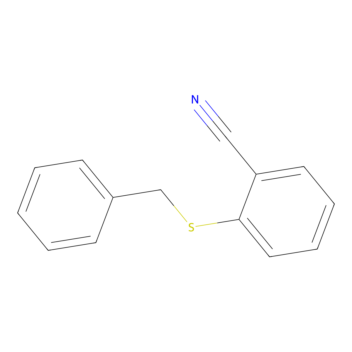 2-(Benzylthio)benzonitrile molecular structure, CAS 63216-04-6