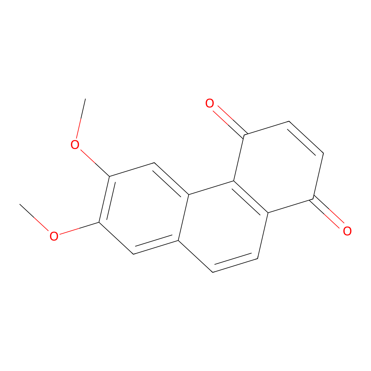 1,4-Phenanthrenedione, 6,7-dimethoxy- molecular structure, CAS 63216-09-1