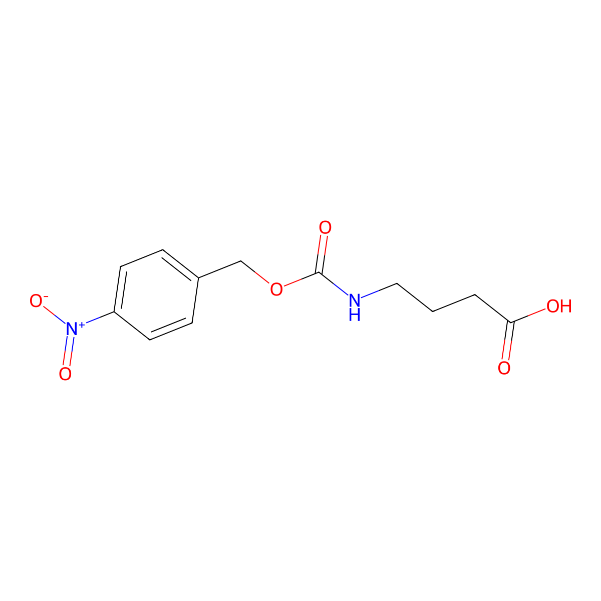 4-(p-Nitrobenzyloxycarbonyl)aminobutyric acid molecular structure, CAS 63216-42-2