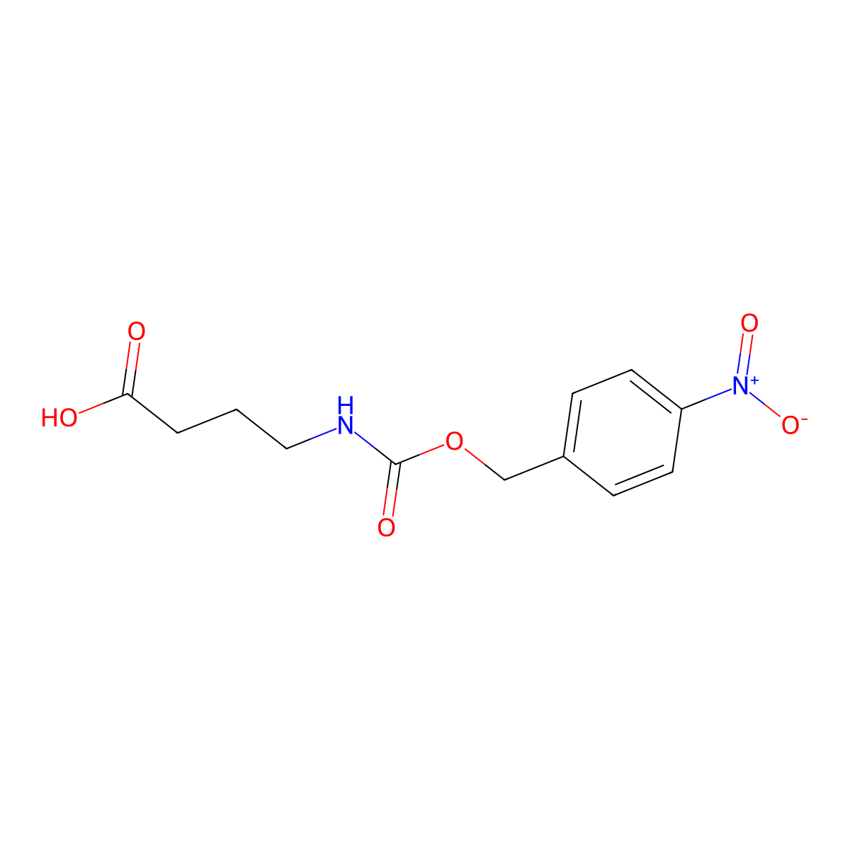 4-(p-Nitrobenzyloxycarbonyl)aminobutyric acid molecular structure, CAS 63216-42-2