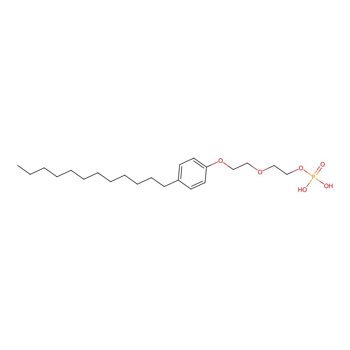 2-(2-(4-Dodecylphenoxy)ethoxy)ethyl dihydrogen phosphate molecular structure, CAS 63217-11-8