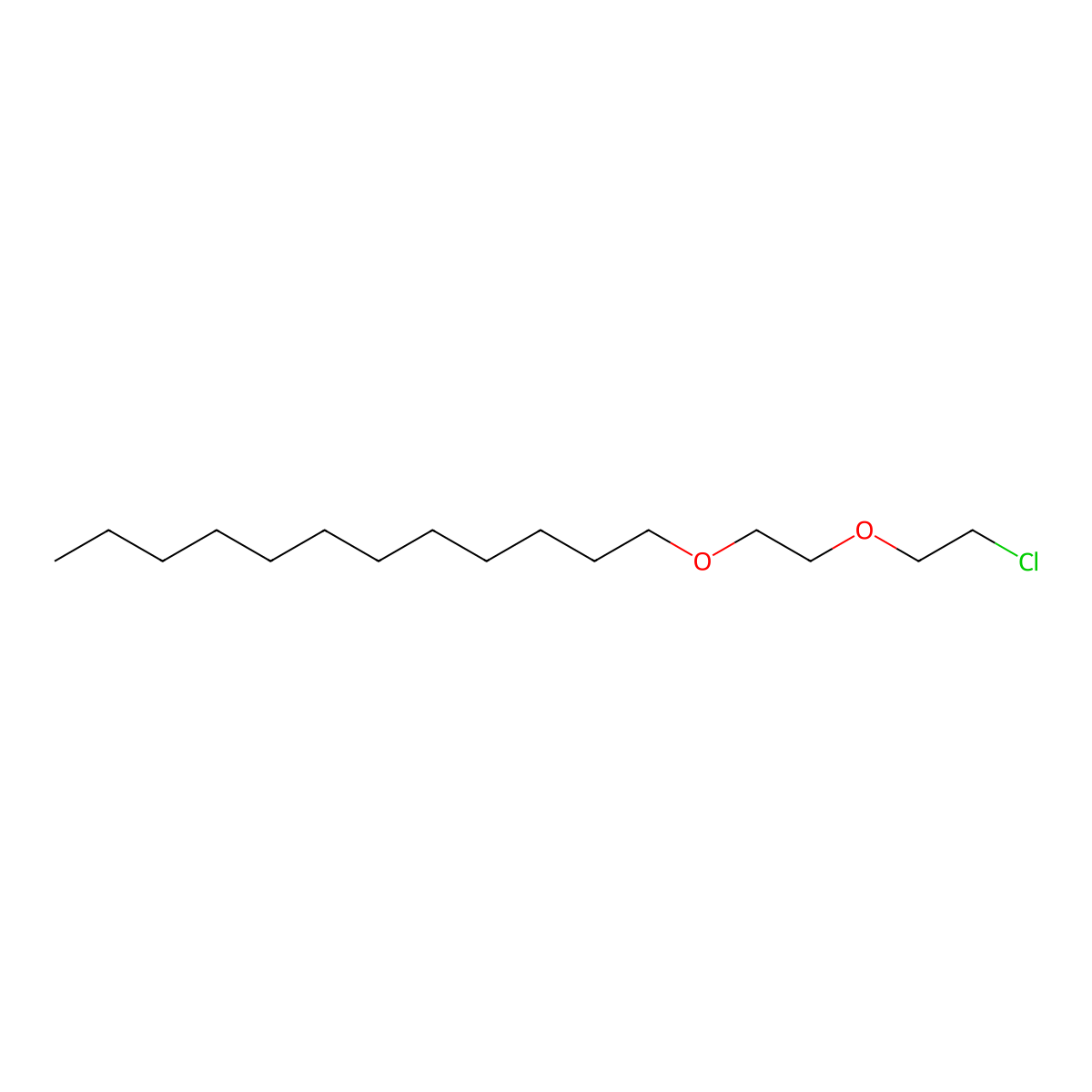 2-(2-Chloroethoxy)-1-dodecyloxyethane molecular structure, CAS 63217-21-0