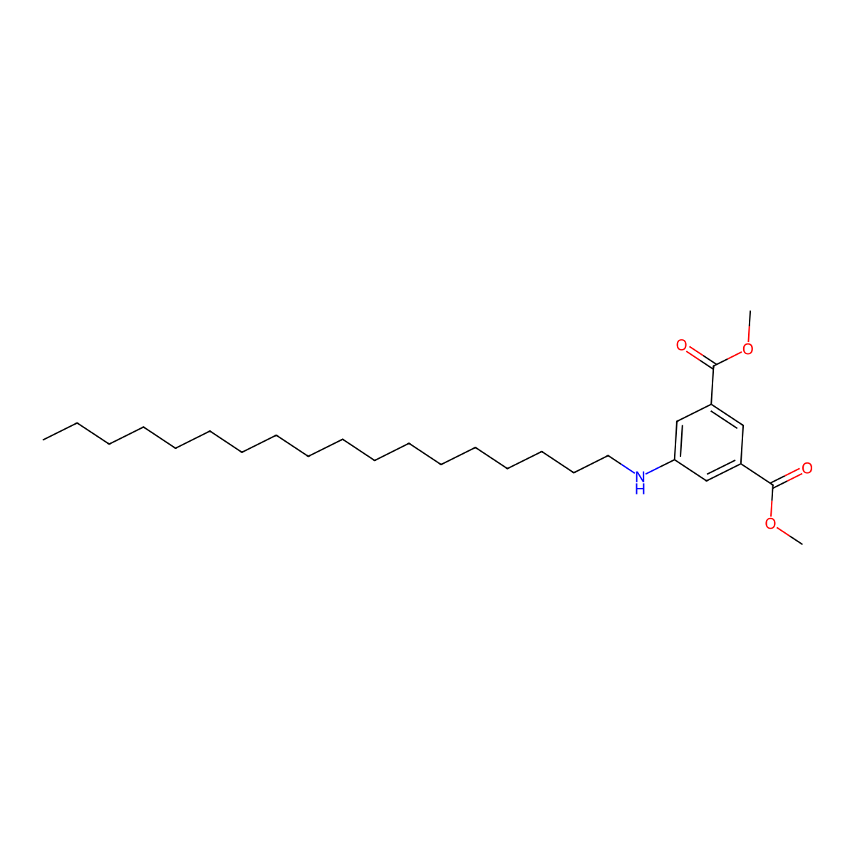 1,3-Benzenedicarboxylic acid, 5-(octadecylamino)-, 1,3-dimethyl ester molecular structure, CAS 63217-37-8