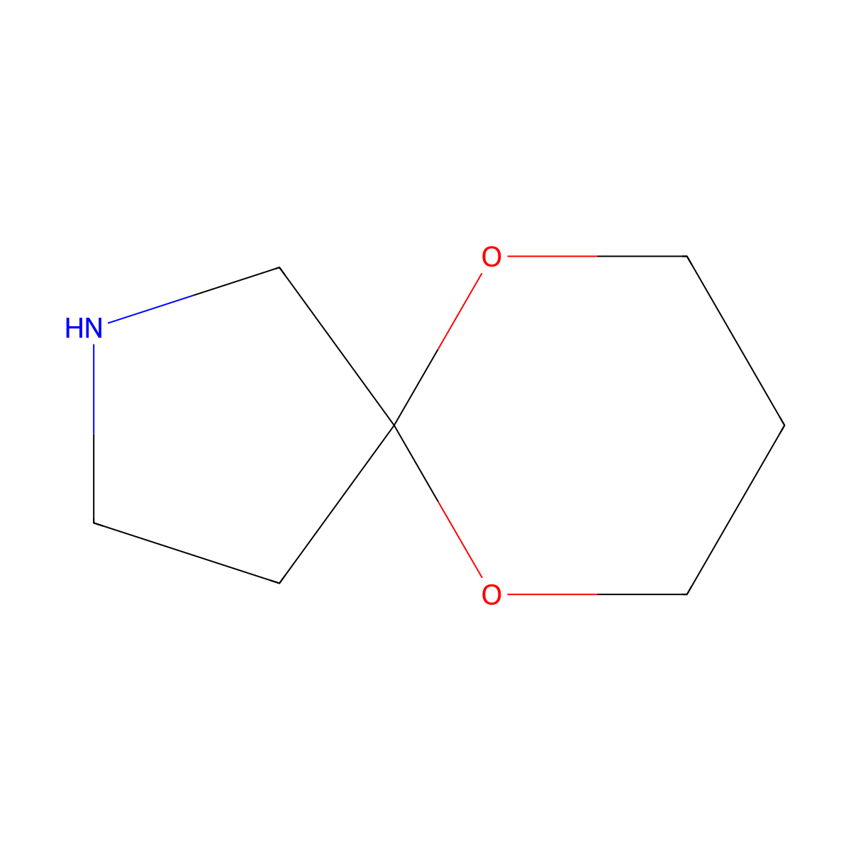 6,10-Dioxa-2-azaspiro[4.5]decane molecular structure, CAS 63217-61-8