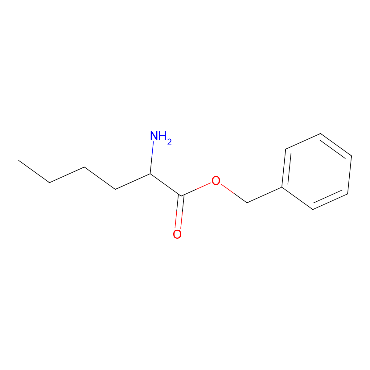 Norleucine benzyl ester molecular structure, CAS 63219-54-5