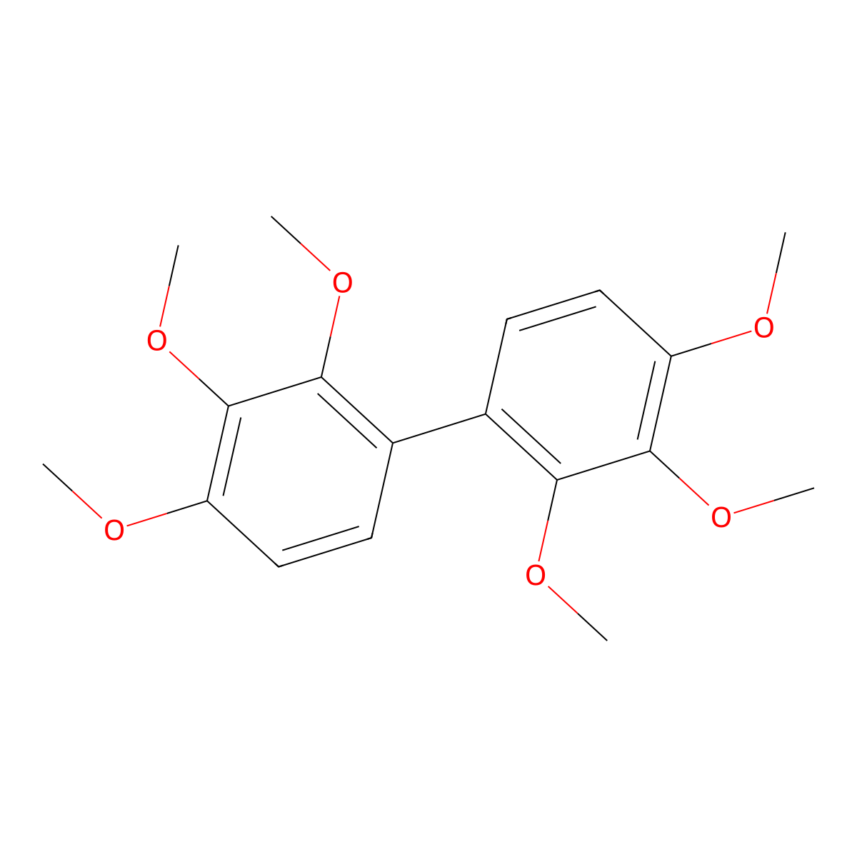 1,2,3-Trimethoxy-4-(2,3,4-trimethoxyphenyl)benzene molecular structure, CAS 6322-17-4