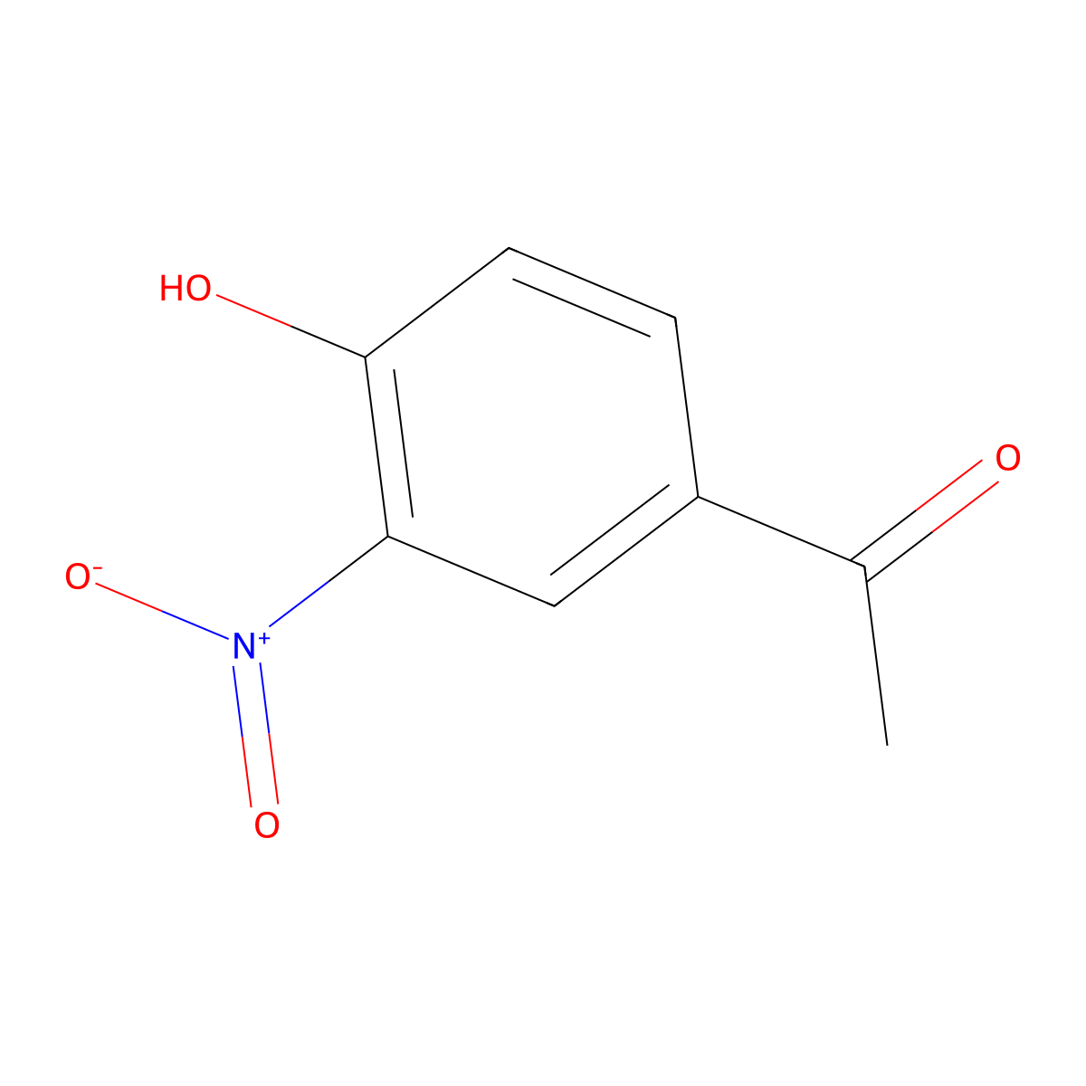 4-Hydroxy-3-Nitroacetophenone molecular structure, CAS 6322-56-1