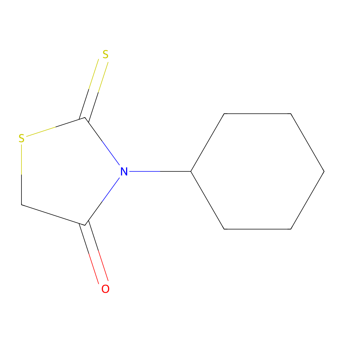 Rhodanine, 3-cyclohexyl- molecular structure, CAS 6322-59-4
