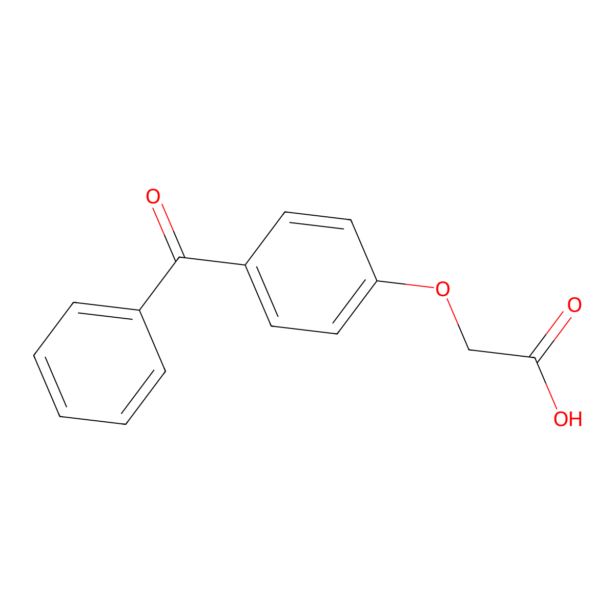 2-(4-Benzoylphenoxy)acetic acid molecular structure, CAS 6322-83-4