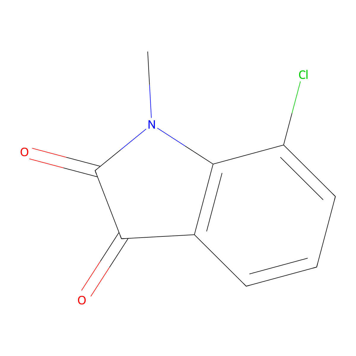 7-Chloro-1-methyl-1H-indole-2,3-dione molecular structure, CAS 63220-48-4