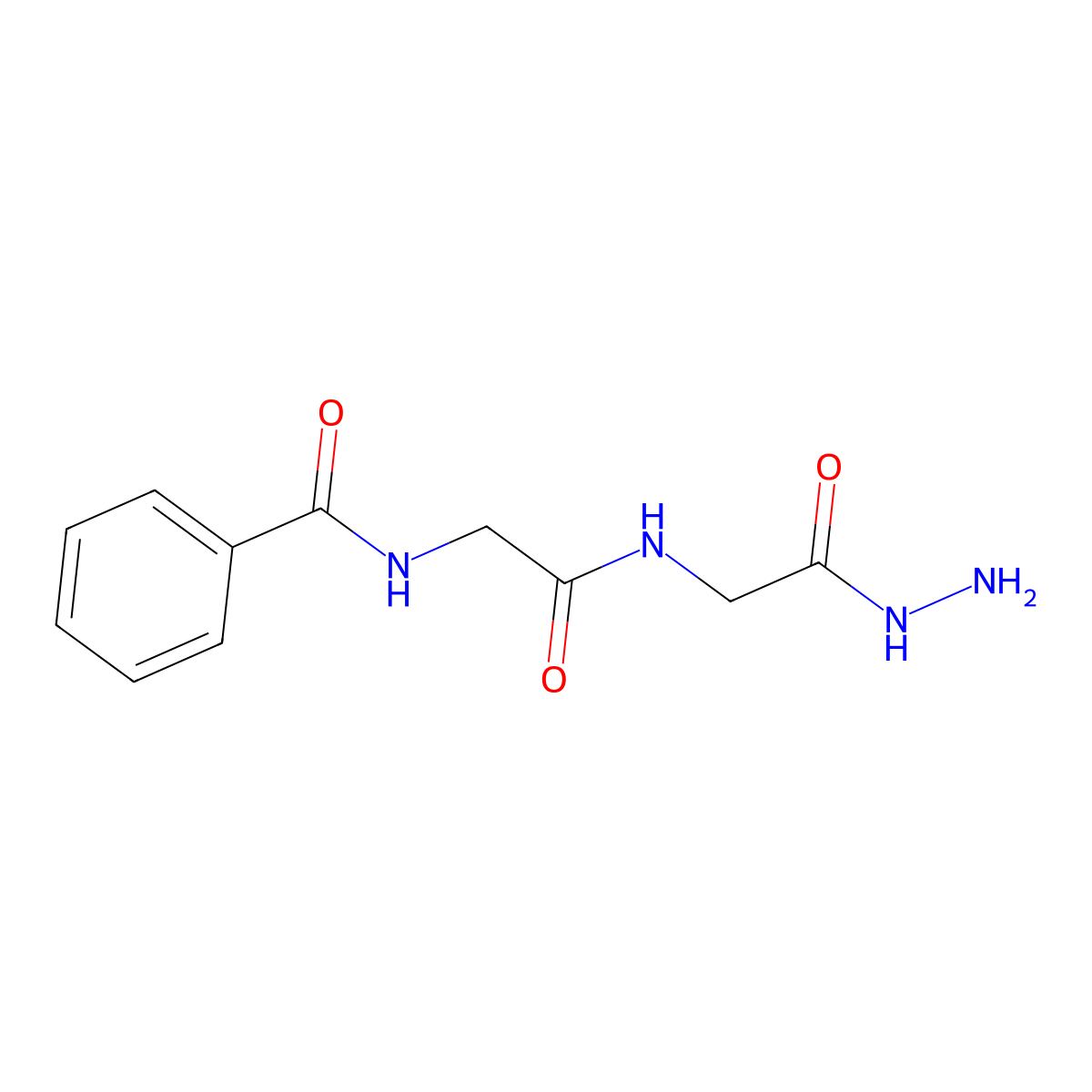 N-[2-[(2-hydrazinyl-2-oxoethyl)amino]-2-oxoethyl]benzamide molecular structure, CAS 63221-10-3