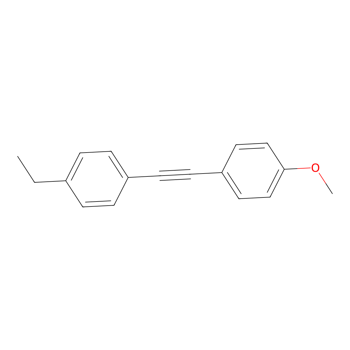 1-Ethyl-4-(2-(4-methoxyphenyl)ethynyl)benzene molecular structure, CAS 63221-88-5