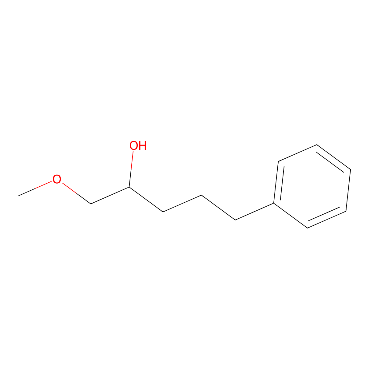 1-Methoxy-5-phenylpentan-2-ol molecular structure, CAS 63223-30-3