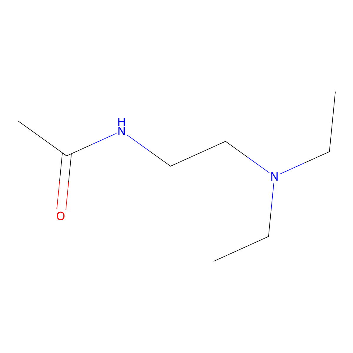 Acetamide, N-(2-diethylaminoethyl)- molecular structure, CAS 63224-19-1