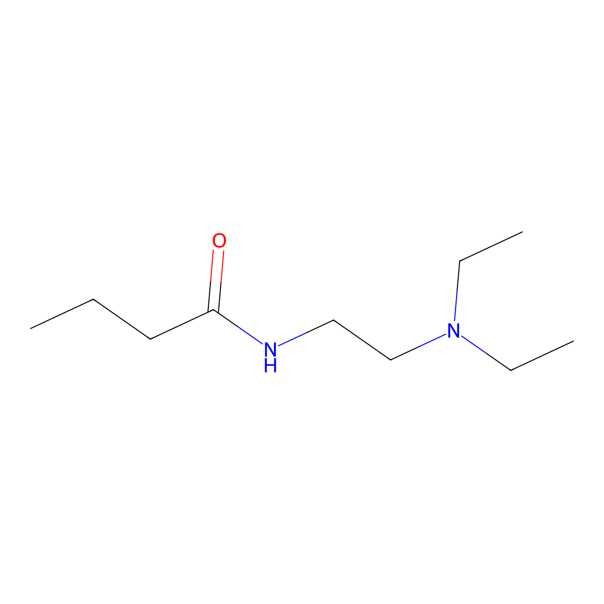 Butyramide, N-(2-(diethylamino)ethyl)- molecular structure, CAS 63224-21-5