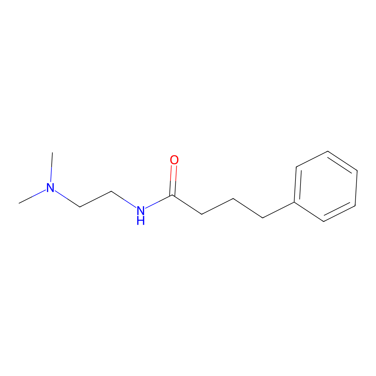 Butyramide, N-(2-(dimethylamino)ethyl)-4-phenyl- molecular structure, CAS 63224-25-9