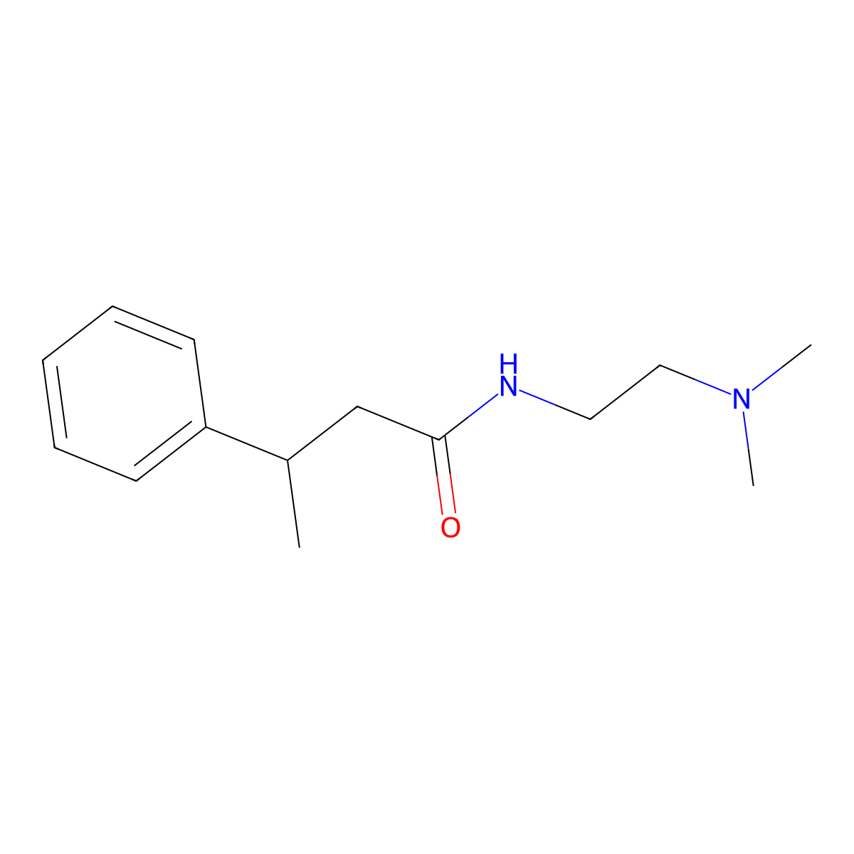 Butyramide, N-(2-(dimethylamino)ethyl)-3-phenyl- molecular structure, CAS 63224-27-1