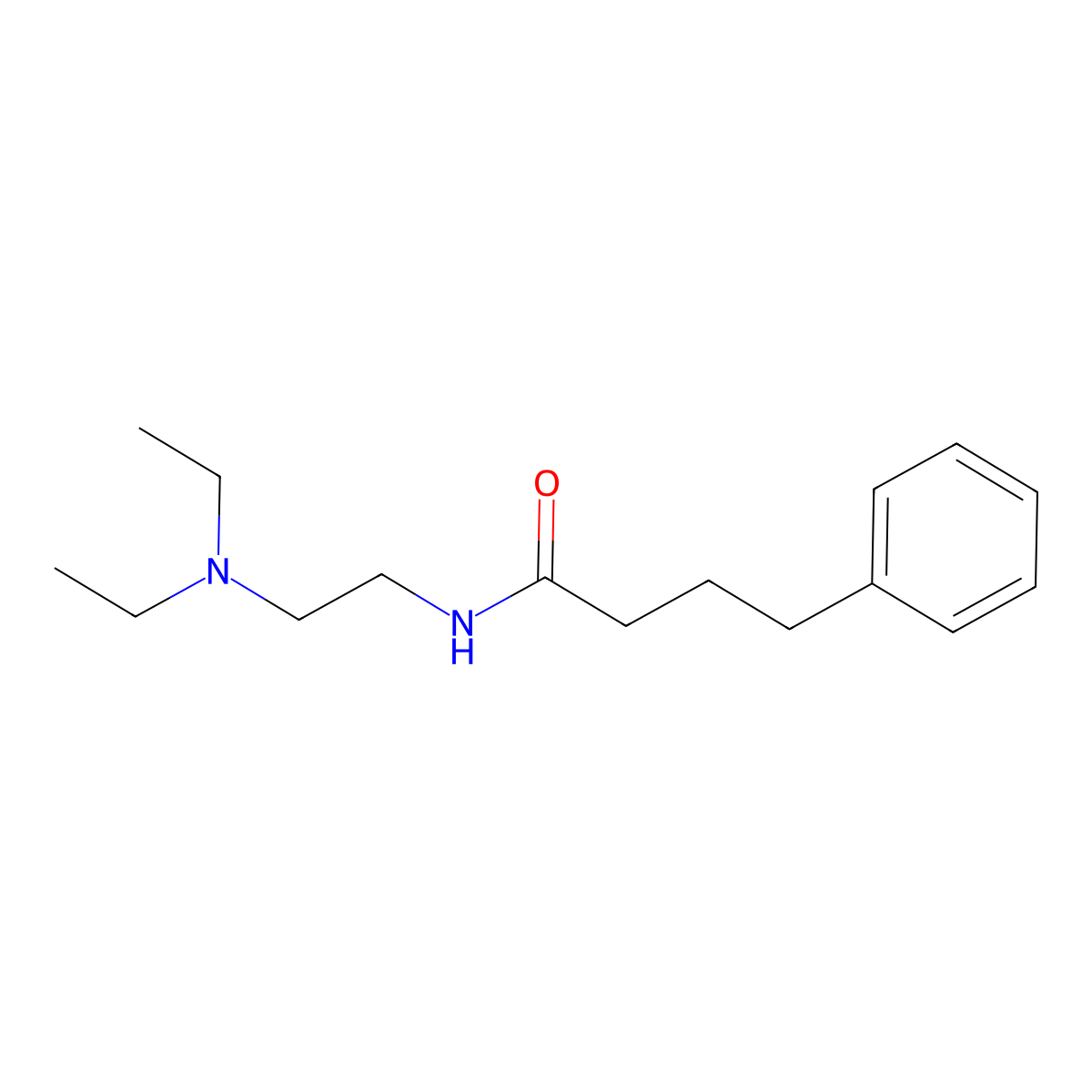 Butyramide, N-(2-(diethylamino)ethyl)-4-phenyl- molecular structure, CAS 63224-28-2