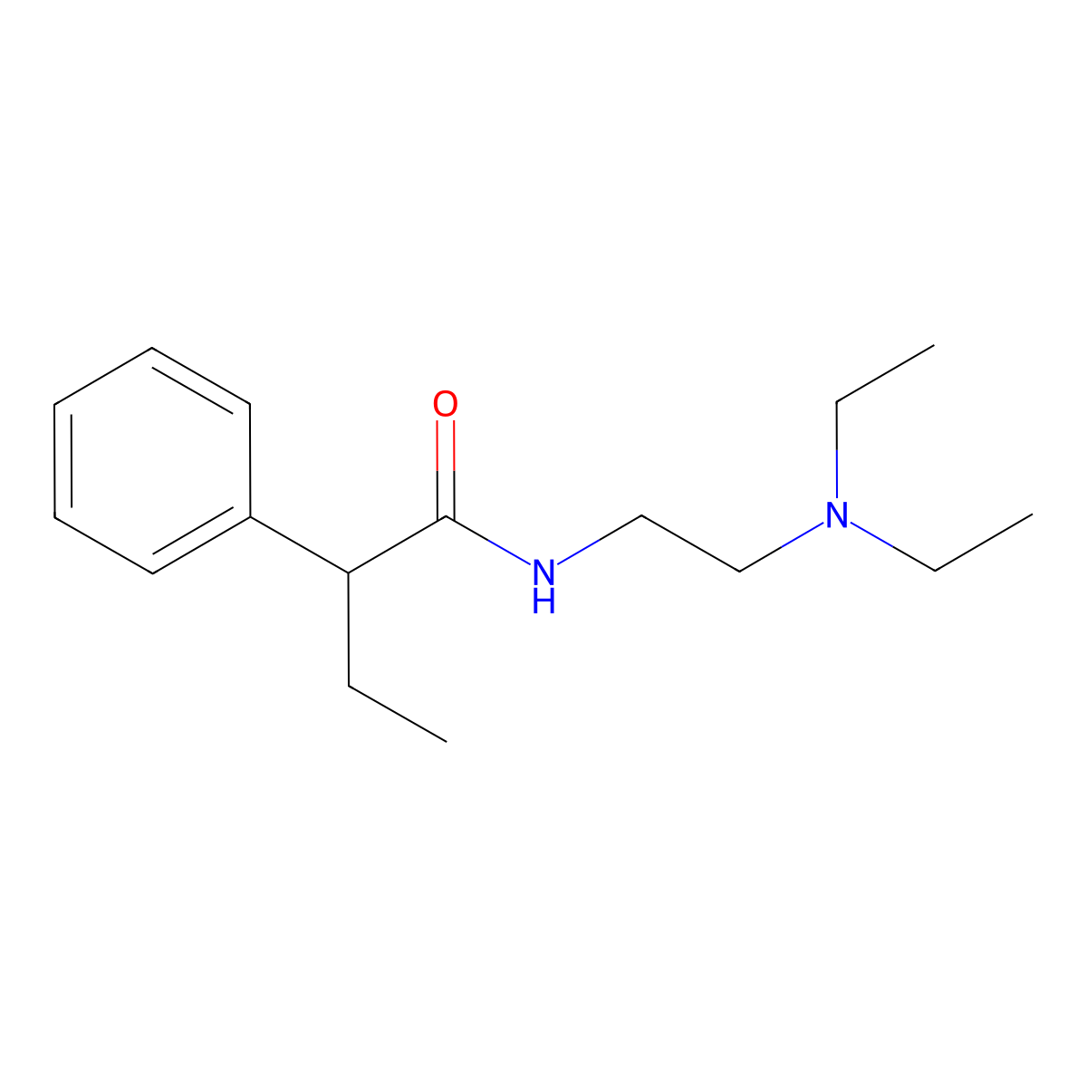 N-(2-(Diethylamino)ethyl)-2-phenylbutyramide molecular structure, CAS 63224-29-3