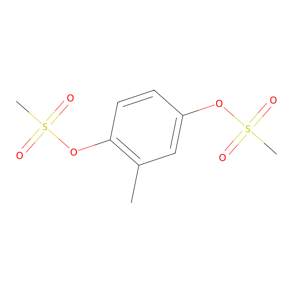 (3-Methyl-4-methylsulfonyloxyphenyl) methanesulfonate molecular structure, CAS 63226-25-5